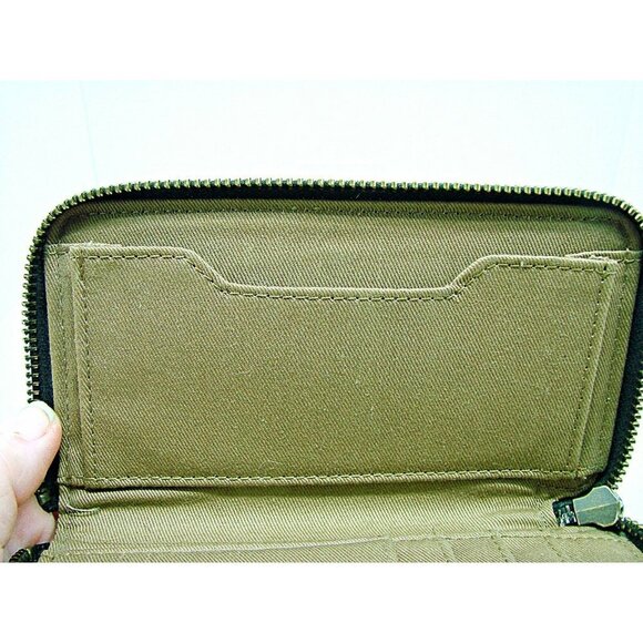 Kelsi Dagger KDB Womens Brown Faux Leather Southside Tech Zip Around Wallet NWOT - Picture 6 of 10